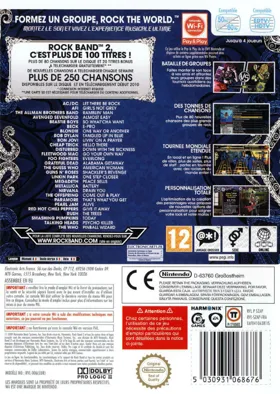 Rock Band 2 box cover back